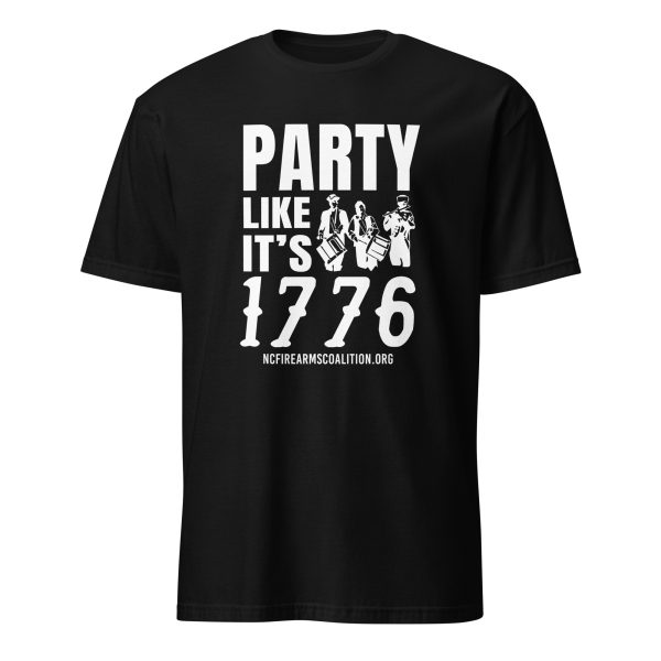 Supersoft – Short Sleeve – White Text – “Party Like It’s 1776” - Image 2