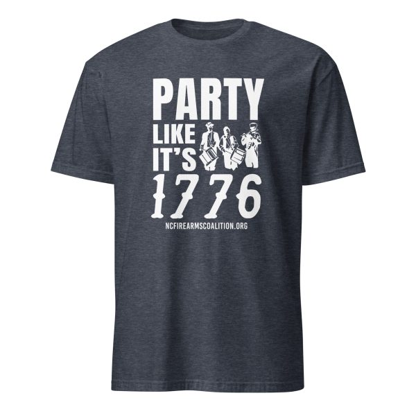 Supersoft – Short Sleeve – White Text – “Party Like It’s 1776” - Image 4