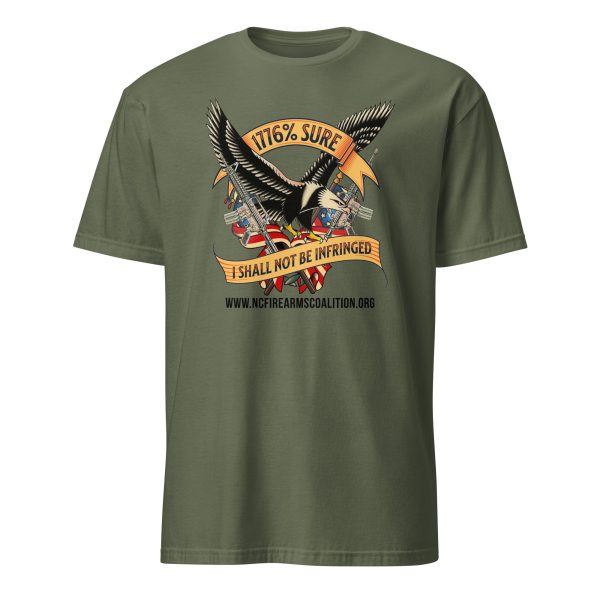 Supersoft – Short Sleeve – Unisex – Black Text – “I’m 1776% Sure” - Image 2
