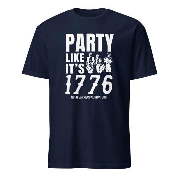 Supersoft – Short Sleeve – White Text – “Party Like It’s 1776” - Image 3