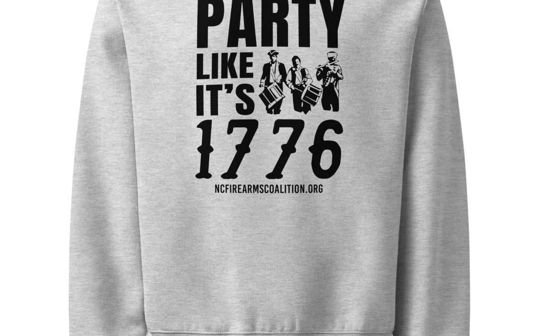 Party Like It’s 1776 – Oversized heavyweight sweatshirt – Black Text