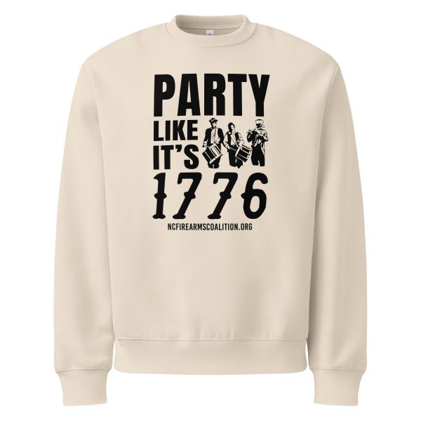 Party Like It's 1776 - Oversized heavyweight sweatshirt - Black Text - Image 2