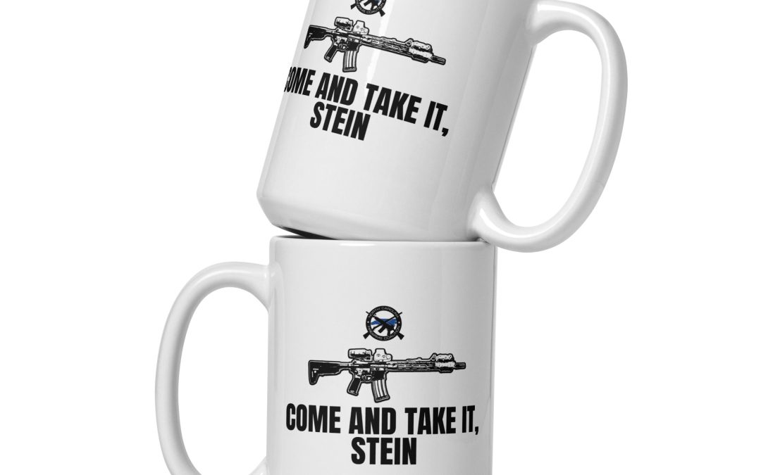 Come and Take It Stein – White glossy mug