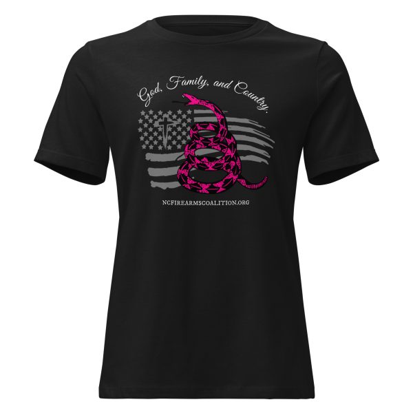 Supersoft – Short Sleeve – Women’s – White Text – God, Family and Country - Image 3
