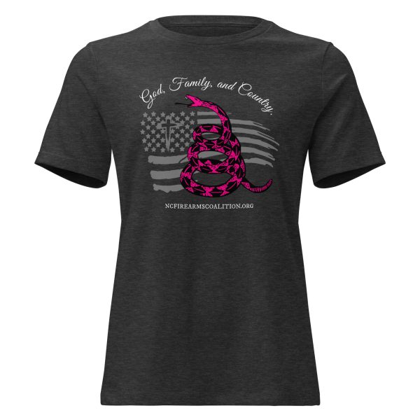 Supersoft – Short Sleeve – Women’s – White Text – God, Family and Country - Image 4