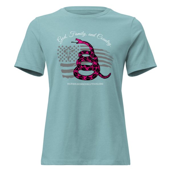 Supersoft – Short Sleeve – Women’s – White Text – God, Family and Country - Image 5