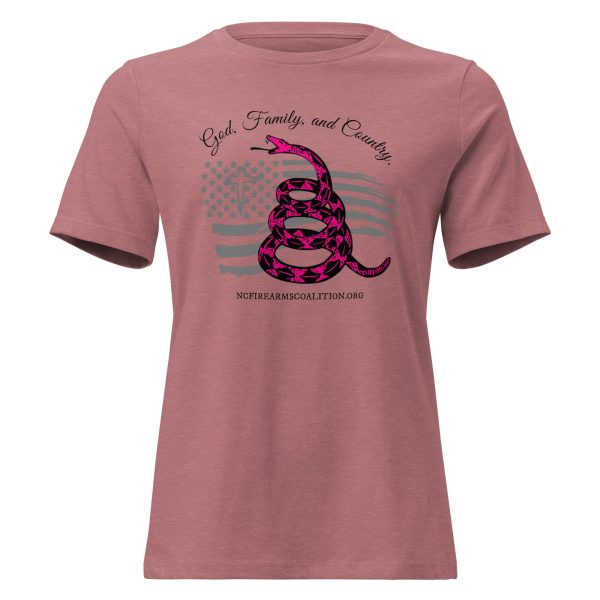 Supersoft – Short Sleeve – Women’s – Black Text – God, Family and Country - Image 2