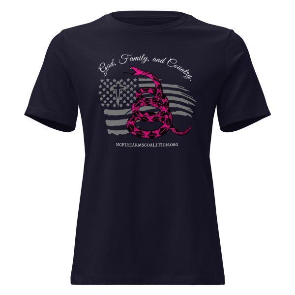 Supersoft – Short Sleeve – Women’s – White Text – God, Family and Country - Image 2