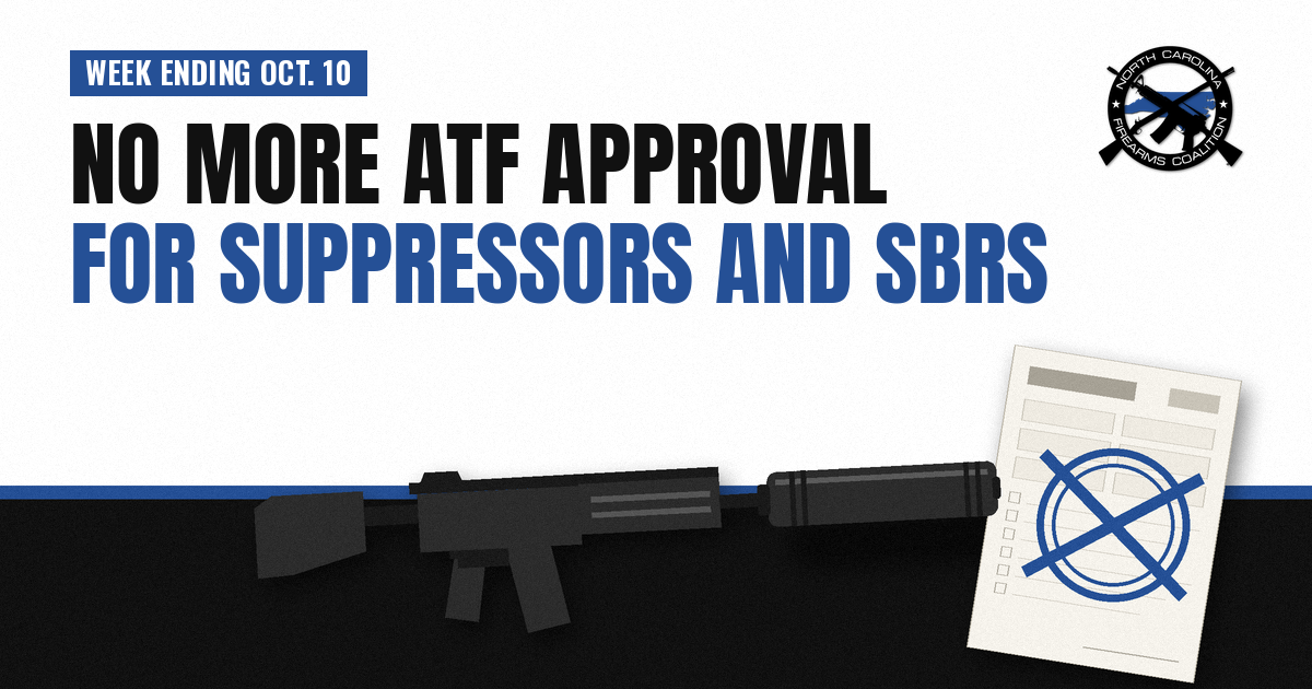Week Ending Oct. 10: ATF Stops Requiring NFA Approval for Suppressors and SBRs